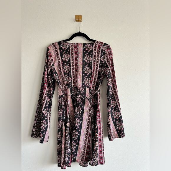 American Rag Cie Fit & Flare Dress | Hippie Boho Bell Sleeve Mini Dress | Size S - Picture 5 of 8